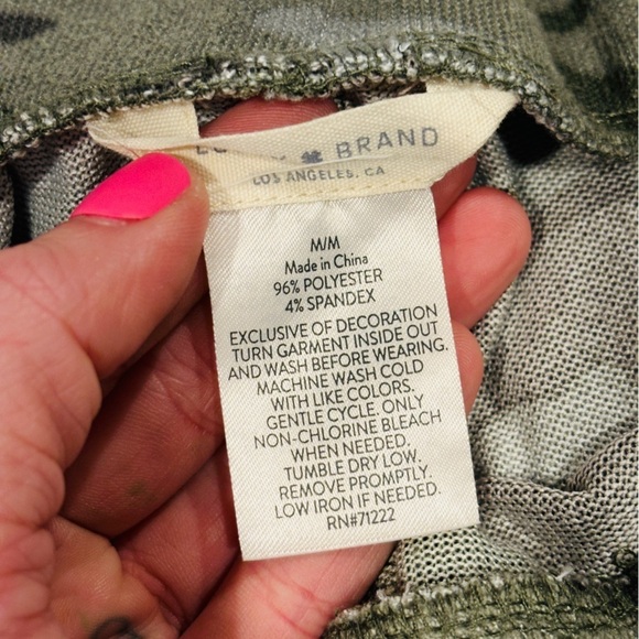 Lucky Brand Green Camo Print Super Soft Pajama PJ Lounge Pants Medium - Picture 6 of 11